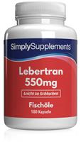 Simply Supplements Lebertran 550mg - 360 Kapseln