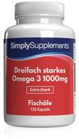 Simply Supplements Dreifach starkes Omega 3 1000mg - 240 Kapseln