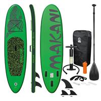 Ecd germany Aufblasbares Stand Up Paddle Board Makani 320x82x15 cm Grün aus PVC