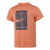 nike Court Tee Seasonal T-Shirt Herren - Orange, Blau