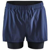 Craft ADV Essence 2-in-1 Stretch Shorts - Hardloopshort, blauw/zwart