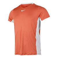 nike Court Dri-Fit T-Shirt Herren - Orange, Weiß