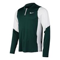 nike Court Dri-Fit Half-Zip Longsleeve Herren - Grün, Weiß