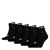 HEAD Unisex Quarter Socken, 5er Pack - Kurzsocken, einfarbig Sneakersocken schwarz 