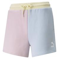 PUMA Colour Block High Waisted Shorts, Blauw