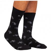 Dedicated Socks Sigtuna Bike Pattern - Multifunctionele sokken, zwart
