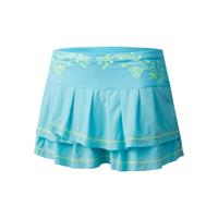 luckyinlove Floral Stitch Pleat Tier Rock Damen - Blau, Weiß