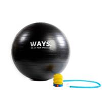 Ways. Fitnessbal - Inclusief Pomp - Zwart - 75 Cm