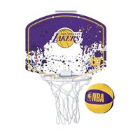 Fan Toys Wilson basketbalring NBA Team Mini LA Lakers paars/geel 2-delig