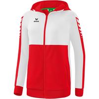 erima Six Wings Trainingsjacke mit Kapuze Damen rot/weiß