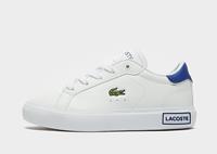 Lacoste Kinder-Sneakers POWERCOURT aus Synthetik mit hervorgehobener Ferse - White & Blue 