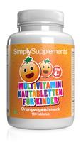 Simply Supplements Mulitvitamin Kautabletten für Kinder mit Orangengeschmack - 180 Tabletten