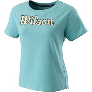 wilson Sript Eco T-Shirt Damen - Blau, Gelb