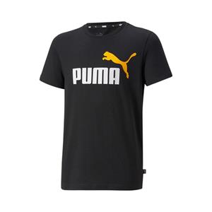 Kurzärmliges Sport T-shirt Puma Essentials+ Two-tone Logo Schwarz