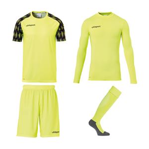 uhlsport Reaction Torwartset (Trikot+Baselayer+Shorts+Stutzen) fluo gelb/schwarz