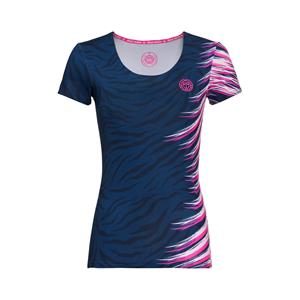 bidibadu Eliane Tech Roundneck T-Shirt Mädchen - Dunkelblau, Pink