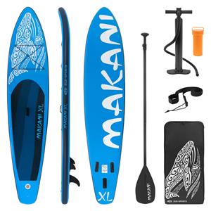 Ecd germany Aufblasbares Stand Up Paddle Board Makani XL 380x80x15 cm Blau aus PVC