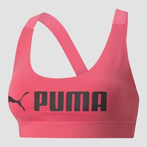Puma fit medium-impact sportbh roze/zwart dames dames