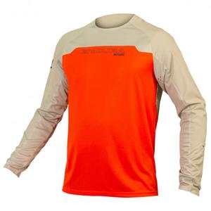 Endura MT500 Burner Trikot Langarm - Fietsshirt, rood/beige