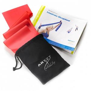 Artzt Vitality Latexfree 2.5 m with Storage Bag - Fitnessband, rood