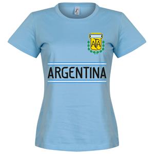 Retake Argentinië Dames Team T-Shirt - Lichtblauw - 10