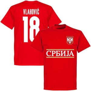 Retake Servië Vlahovic 18 Team T-Shirt - Rood - Kinderen