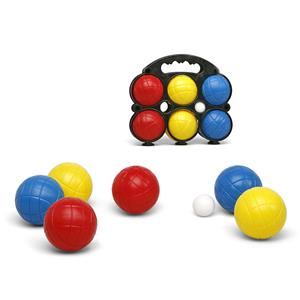 Merkloos 1x Gekleurde jeu de boules sets in draagtas 7 delig -