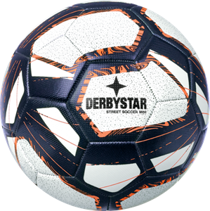 DerbyStar Mini Voetbal Mini Ball Street Soccer V22 Wit blauw oranje