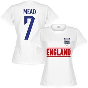 Retake Engeland Mead 7 Dames Team T-Shirt - Wit - 10