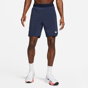 Nike Pro Hardloopshorts Dri-FIT Flex Vent Max - Navy/Wit