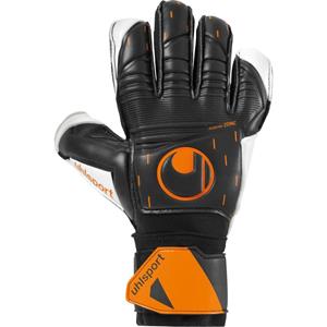 uhlsport Speed Contact Soft Flex Frame Torwarthandschuhe mit Fingerschutz Herren schwarz/weiß/fluo orange