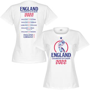 Retake Engeland EK 2022 Road To Victory Winners Dames T-Shirt - Wit - 10