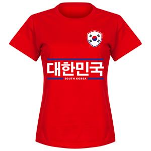 Retake Zuid Korea Dames Script Team T-Shirt - Rood