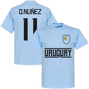 Retake Uruguay Darwin Nunez 11 Team T-Shirtichtblauw - Kinderen - 10 Years