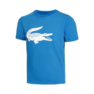 Lacoste Jungen-Shirt aus Funktionsstoff mit Krokodilaufdruck Lacoste Sport Tennis - Blau / Weiß 
