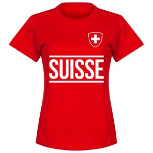 Retake Zwitserland Team T-Shirt - Rood - Dames