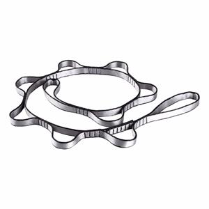 Huismerk Luchtfoto hangmat 7 ring extension belt nylon hoge-sterkte dubbele riem hangmat riem lengte: 1 1 m (grijs)