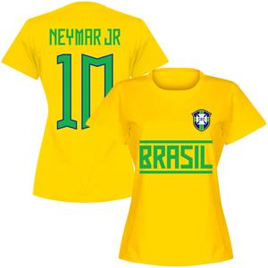 Retake Brazilië Neymar JR 10 Dames T-Shirt - Geel - 10