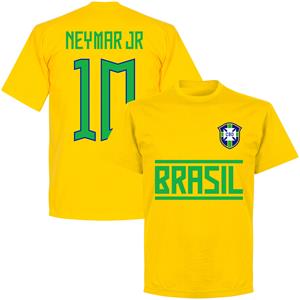 Retake Brazilië Neymar JR 10 Team T-Shirt - Geel - Kinderen