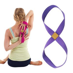 Huismerk 2 stks yoga stretch riem katoenen dikke Mobius strip (licht paars)