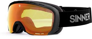 Sinner Marble OTG skibril - Mat Zwart - Oranje lens