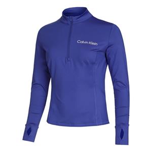 Calvin Klein Performance Langarmshirt WO - 1/4 Zip LS Top, mit CK-Logo auf dem Zipper