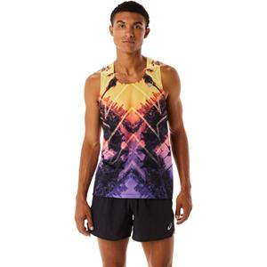 asics MARATHON SINGLET Herren Laufshirt orange 