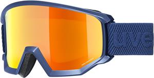 Uvex Athletic CV Skibrille Brillenträger Farbe: 4030 navy mat, mirror orange/colorvision green S2))