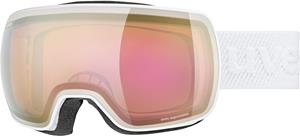 Uvex Compact Fullmirror Skibrille Farbe: 1030 white mat, mirror goldpink/rose S2))