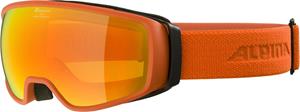 Alpina Double Jack Q-Lite Skibrille Farbe: 841 pumpkin matt, Scheibe: Quattroflex Lite red S2))