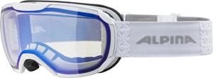 Alpina Pheos Small Varioflex Mirror Skibrille Farbe: 711 white/white, Scheibe: VARIOFLEX blau S1-S2))