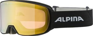 Alpina Nakiska QuattroVarioflex Mirror Skibille Farbe: 832 black matt, Scheibe: QUATTROVARIOFLEX, gold S2-S3))
