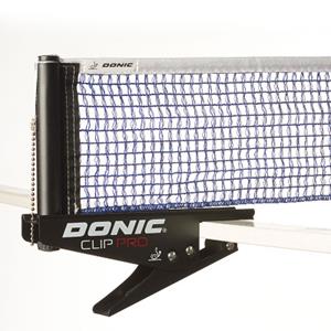Donic Tischtennisnetz-Garnitur Clip Pro, Schwarz-Blau
