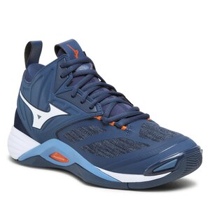 Mizuno Wave Momentum 2 Mid Volleybalschoenen DarkDenim/Wit/ScarletIbi Dames/Heren 